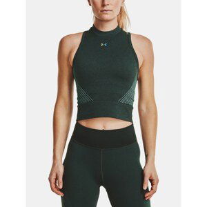 Under Armour Top Rush Seamless Crop Top-GRN - Women's