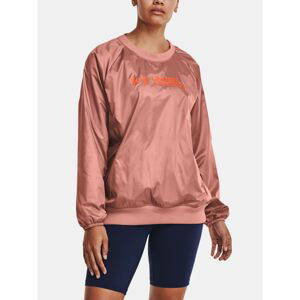 Under Armour Mikina Recover Woven Shine Crew-PNK