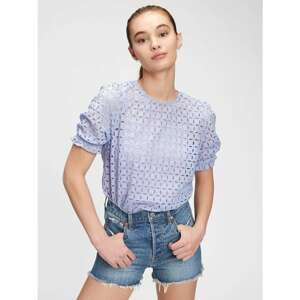 GAP Top eyelet puff sleeve