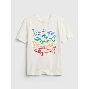 GAP Dětské tričko shark graphic t-shirt