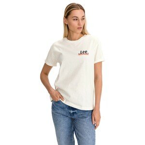 Lee T-Shirt Chest Logo Tee Off White - Women's