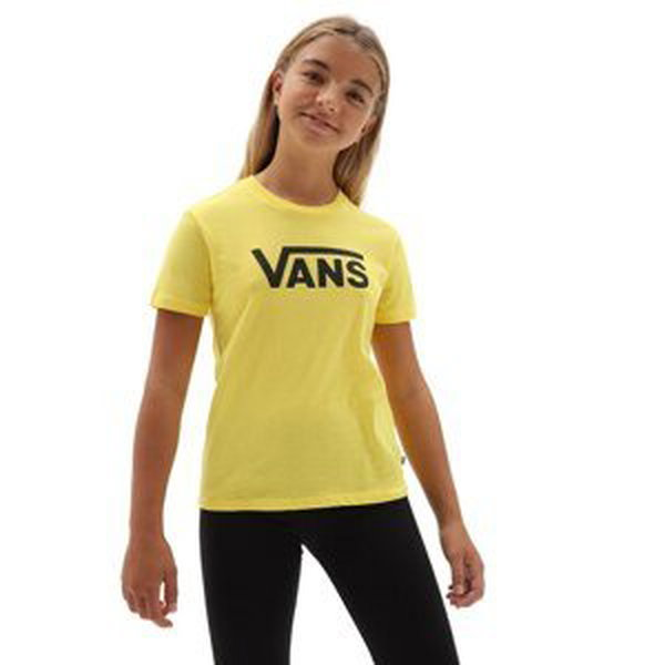 Vans T-shirt Gr Flying V Crew Gir Cyber Yellow - Girls