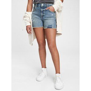 GAP Dětské džínové kraťasy teen sky high-rise denim shorts with stret