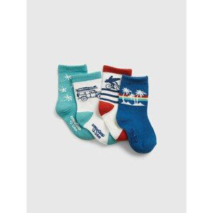 GAP Children's socks graphic crew socks, 4 pairs