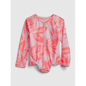 GAP Children's Swimwear Print Swim Rash Guard One-Piece - Girls