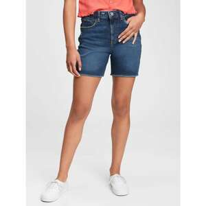 GAP Dětské kraťasy teen denim sky high rise midi shorts with Washwell