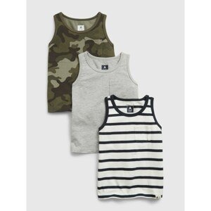 GAP Dětské tílko 100% organic cotton mix and match tank top, 3 ks