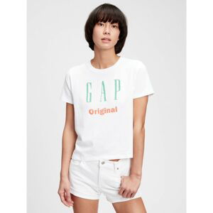 GAP Tričko Logo original shrunken solids t-shirt