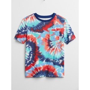 GAP Dětské tričko tie-dye pocket t-shirt