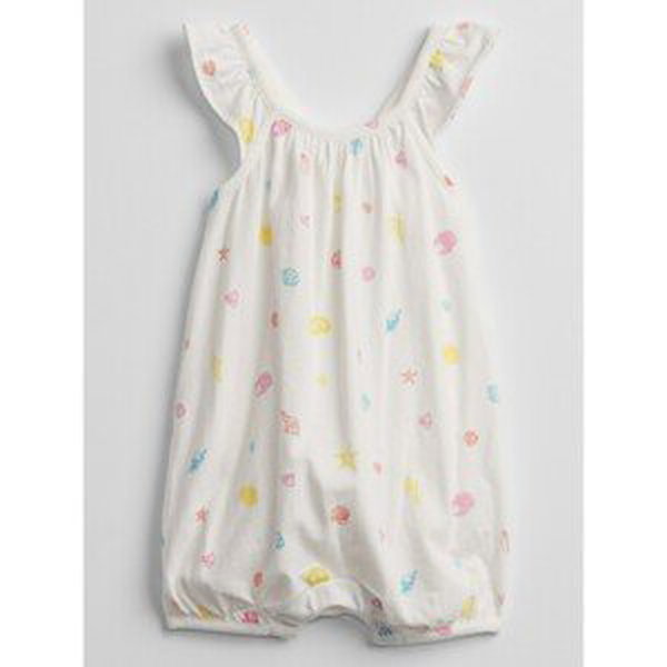 GAP Baby overal shell print bubble one-piece shorty
