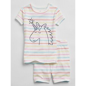 GAP Dětské pyžamo unicorn stripe 100% organic cotton pj set