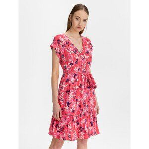 GAP Šaty short sleeve tie waist dress