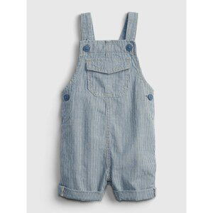 GAP Baby kraťasy s laclem seersucker overalls