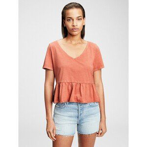 GAP Tričko short sleeve vintage peplum t-shirt