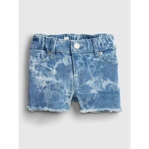 GAP Dětské kraťasy elasticized pull-on tie-dye denim shortie shorts wi