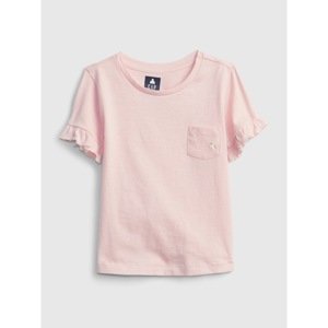 GAP Dětské top pocket wash effect t-shirt