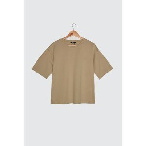 Trendyol Taş 100% Organic Cotton Loose Knitted T-Shirt