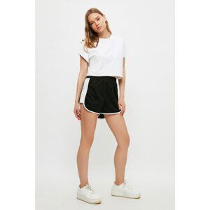 Trendyol Black-Anthracite Garni Detailed Knitted Shorts & Bermuda