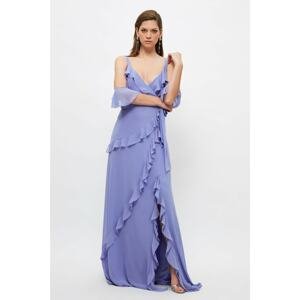Trendyol Lilac Collar Detailed Evening Dress & Graduation Dress