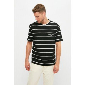 Trendyol Black Men's Striped T-Shirt