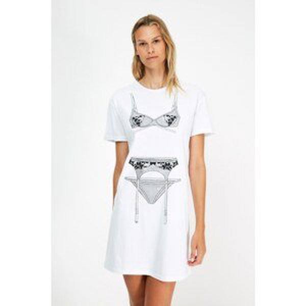 Trendyol White Printed Dress