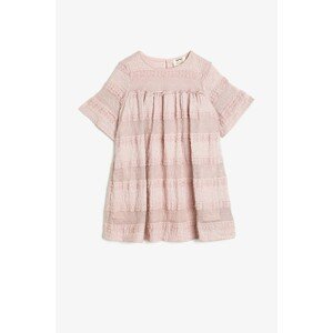 Koton Unisex Pink Lace Detailed Dress