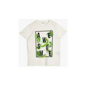 Koton Men's White Printed T-shirt