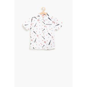 Koton Ecru Baby Boy Printed Shirt