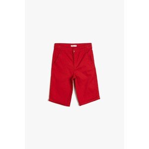 Koton Cotton Boy Normal Waist Cotton Button Chino Cut Basic Shorts