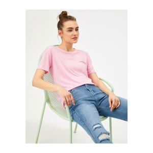 Koton Women's Pink Printed T-Shirt