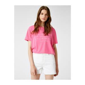 Koton Slogan T-Shirt Cotton