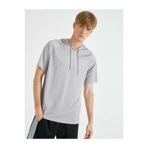 Koton Men's Hooded T-Shirt Basic Short Sleeve