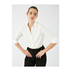 Koton Women's White Long Sleeve Shirt