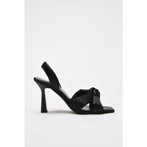 Trendyol Black Satin Women's Classic Heeled Shoes