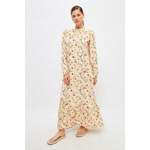 Trendyol Cream Floral Dress