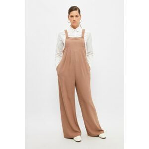 Trendyol Light Brown Strap Jumpsuit