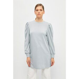 Trendyol Gray Sleeve Detailed Knitted Tunic