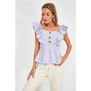 Trendyol Lilac Button Detailed Blouse