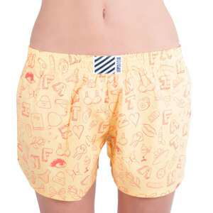 Women's shorts Infantia yellow with print DTKG13