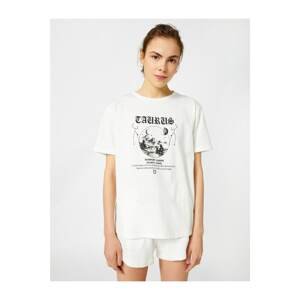 Koton Taurus - Printed T-Shirt Crew Neck Cotton