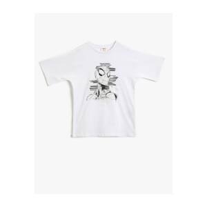 Koton Boy's White Changed Spiderman Licensed Cotton T-shirt