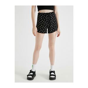 Koton Shorts - Black - High Waist