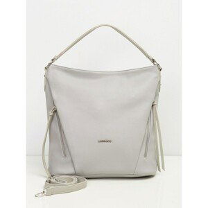 Women´s eco leather bag in light gray