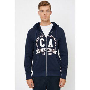 Koton Men's Navy Blue Zipper Detailed Sweatshirt