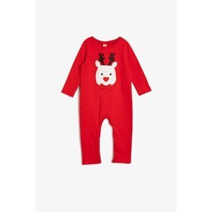 Koton Unisex Baby Red New Year Themed Jumpsuit