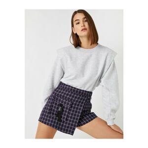 Koton Checkered Pocket Detailed Mini Skirt