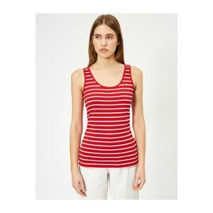 Koton Women's Red Striped Singlet