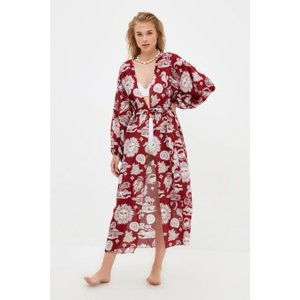 Trendyol Red Mystic Patterned Kimono & Kaftan