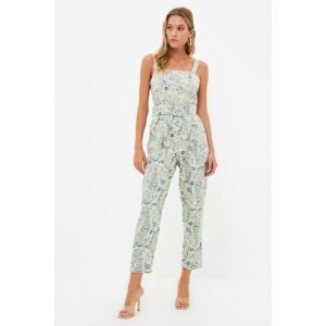 Trendyol Multicolored Belted Patterned Overalls