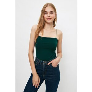 Trendyol Emerald Green Strap Knitted Blouse